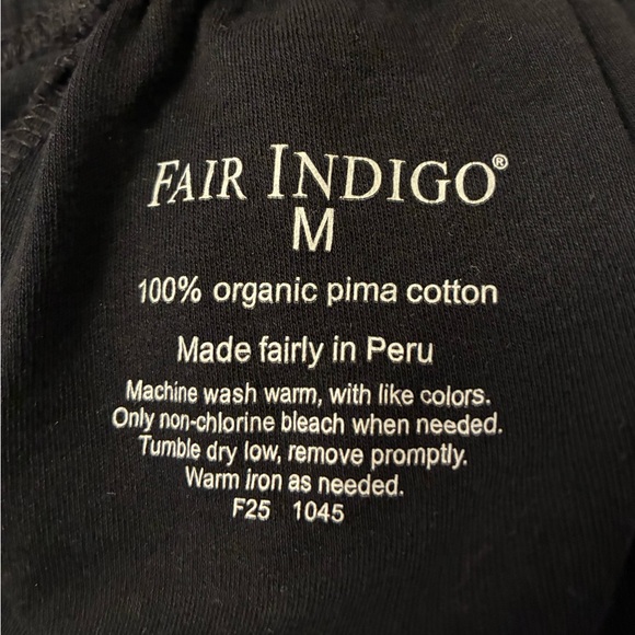 Fair Indigo Organic 100% Cotton Leggings with Pockets - Picture 4 of 4